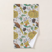 Seamless pattern of tropical pumpkins and carrots (Serviette à main)