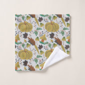 Seamless pattern of tropical pumpkins and carrots (Gant de toilette)