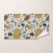 Seamless pattern of tropical pumpkins and carrots (Serviette à main)