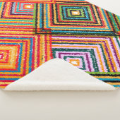 Seamless pattern patchwork design. Creative backgr Sherpa Deken (3/4)