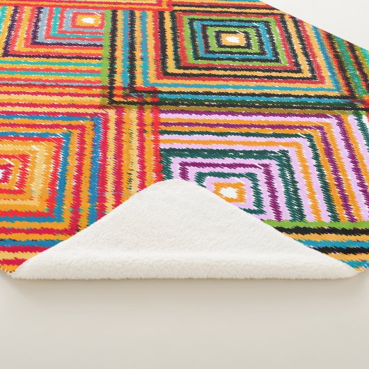 Seamless pattern patchwork design. Creative backgr Sherpa Deken (3/4)