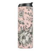 Seamless pattern. Realistic blooming Thermosbeker (Gedraaid links)