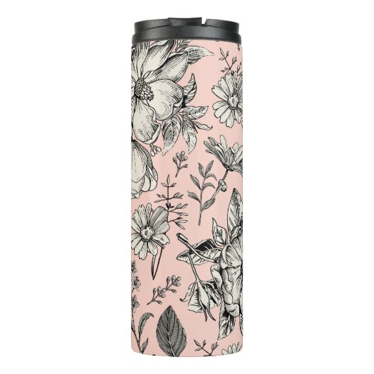 Seamless pattern. Realistic blooming Thermosbeker (Achterkant)