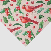 Seamless pattern red cardinal birds tissuepapier (Detail)