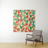 Seamless pattern with Abstract flowers drawn by a Wandkleed (In situ)