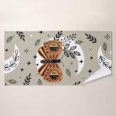 seamless pattern with bohemian butterfly on the mo (Serviette de bain)