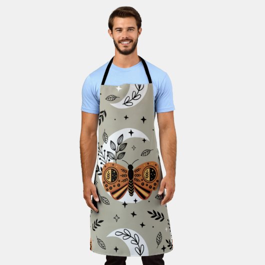 seamless pattern with bohemian butterfly on the mo schort (Gedragen)