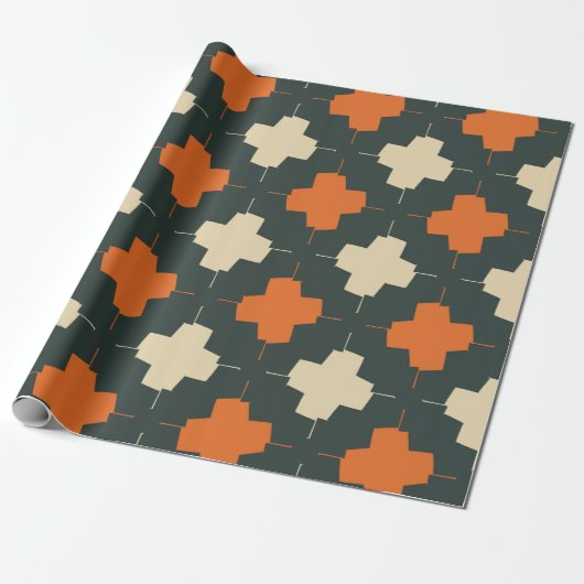 Seamless pattern with bright geometric elements on cadeaupapier (Uitgerold)