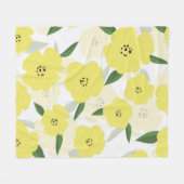 Seamless pattern with bright yellow flowers backgr fleece deken (Voorkant (Horizontaal))
