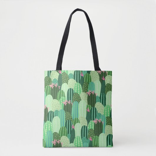 Seamless pattern with cactus draagtas (Voorkant)