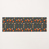 Seamless pattern with chess pieces, books, dice yogamat (Achterkant (horizontaal))