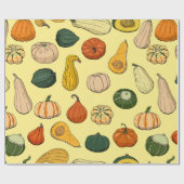 Seamless pattern with different hand drawn squashe cadeaupapier (Vlak)