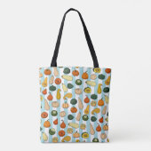 Seamless pattern with different hand drawn squashe draagtas (Achterkant)