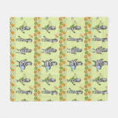 Seamless pattern with different zebras and differe fleece deken (Voorkant (Horizontaal))