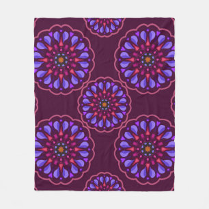 Seamless pattern with etnische mandala art ornamen fleece deken