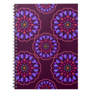 Seamless pattern with etnische mandala art ornamen notitieboek