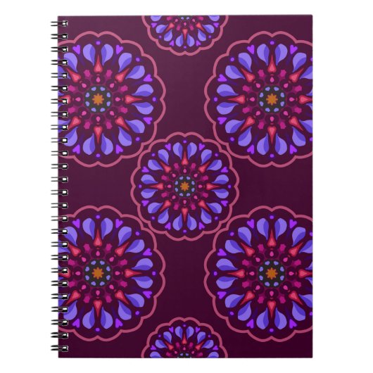 Seamless pattern with etnische mandala art ornamen notitieboek (Voorkant)