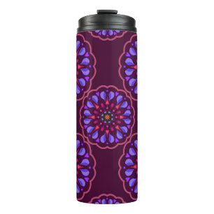 Seamless pattern with etnische mandala art ornamen thermosbeker