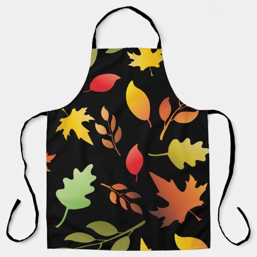 Seamless pattern with fallen autumn leaves and col schort (Voorkant)