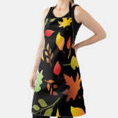 Seamless pattern with fallen autumn leaves and col schort (Insitu)