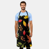 Seamless pattern with fallen autumn leaves and col schort (Gedragen)