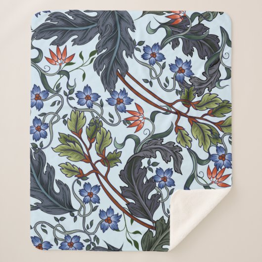 Seamless pattern with flowers in art deco style. M Sherpa Deken (Voorkant)