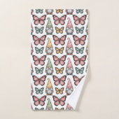 Seamless Pattern with Gnomes and Butterflies (Serviette à main)