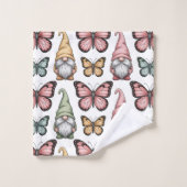 Seamless Pattern with Gnomes and Butterflies (Gant de toilette)