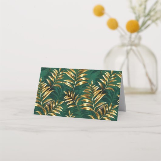 Seamless pattern with golden ferns (Voorkant)