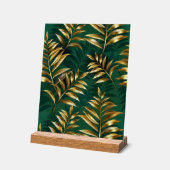 Seamless pattern with golden ferns (Angle)