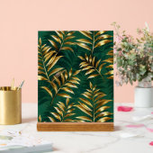 Seamless pattern with golden ferns (Mariage)