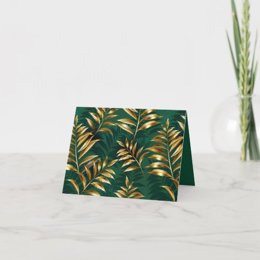 Seamless pattern with golden ferns (Devant)