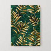 Seamless pattern with golden ferns button (Voorkant)
