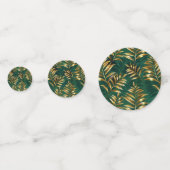 Seamless pattern with golden ferns confetti (Achterkanten)