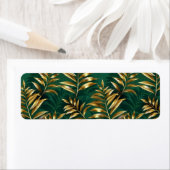 Seamless pattern with golden ferns etiket (Insitu)