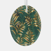 Seamless pattern with golden ferns glas ornament (Voorkant Rechts)