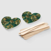 Seamless pattern with golden ferns handwaaier (Niet-gemonteerd)