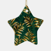 Seamless pattern with golden ferns keramisch ornament (Rechts)