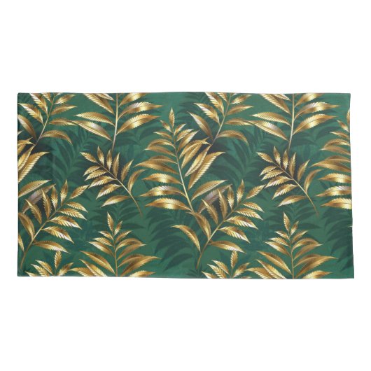 Seamless pattern with golden ferns kussensloop (Achterkant)