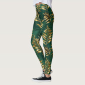 Seamless pattern with golden ferns leggings (Links)