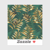 Seamless pattern with golden ferns sticker (Vel)