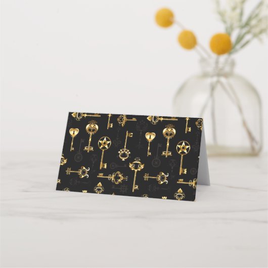 Seamless Pattern with Golden Keys (Voorkant)