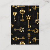 Seamless Pattern with Golden Keys Contactkaartje (Voorkant)