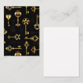 Seamless Pattern with Golden Keys Contactkaartje (Voorkant / Achterkant)