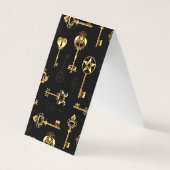 Seamless Pattern with Golden Keys Visitekaartjes (Voorkant)