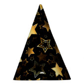 Seamless pattern with Golden Stars Feesthoedjes (Rechts)