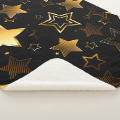 Seamless pattern with Golden Stars Sherpa Deken (3/4)