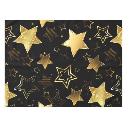 Seamless pattern with Golden Stars Tafelkleed (Voorkant (Horizontaal))