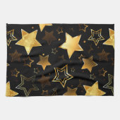 Seamless pattern with Golden Stars Theedoek (Horizontaal)