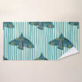 Seamless pattern with hand drawn bird vraetive sil (Serviette de bain)